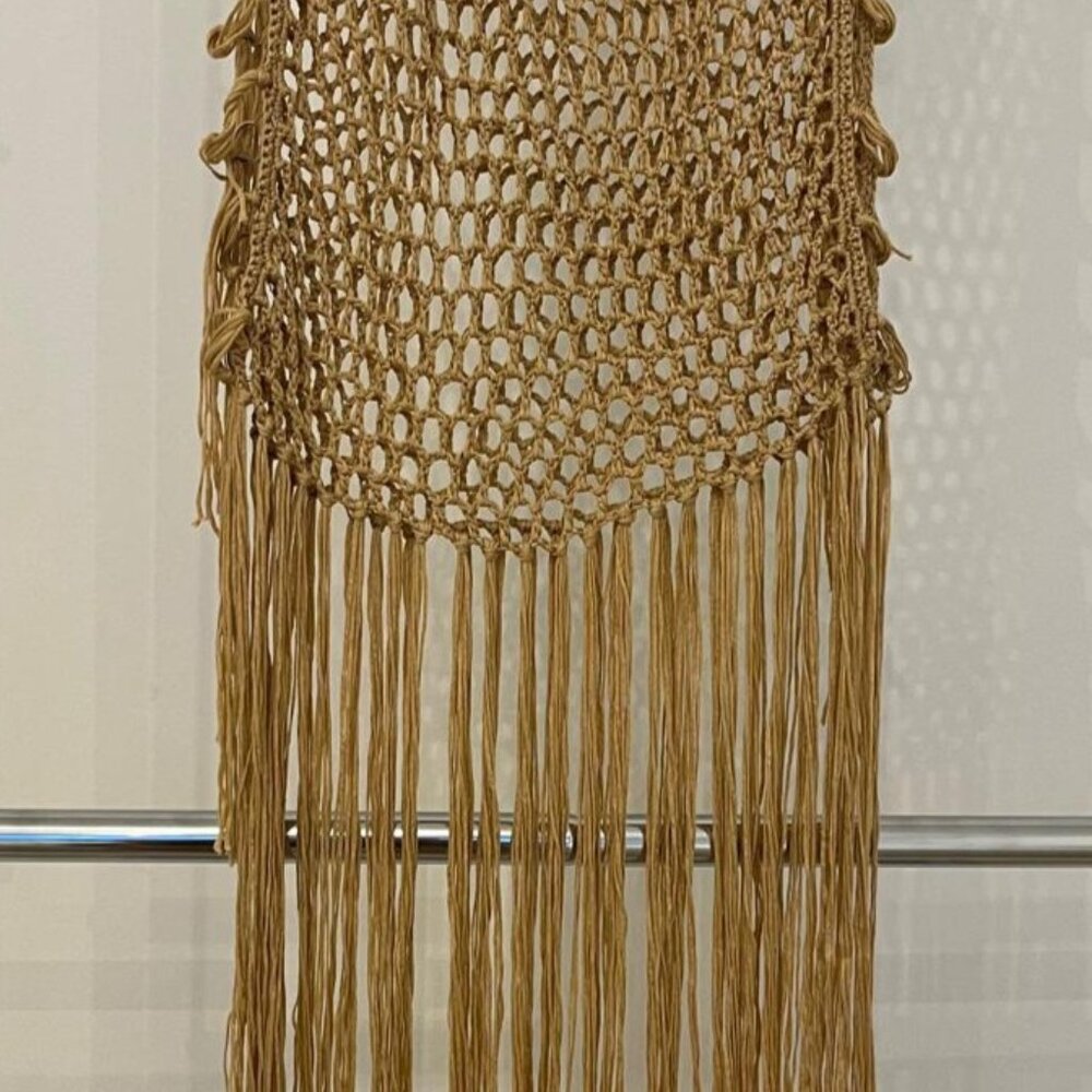 Nude French handmade skirt cover up, size M, FREE shipping